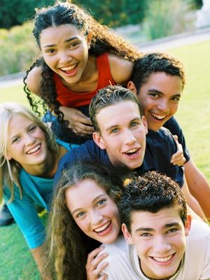 teens standing in a group